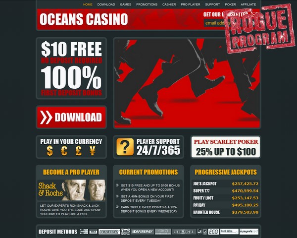Oceans Casino En Ligne Scam