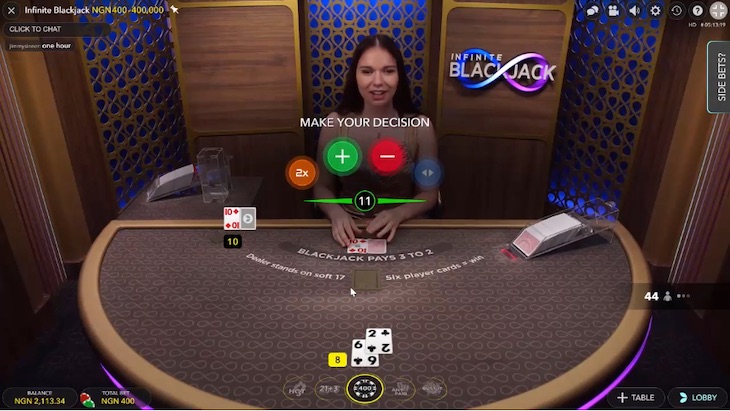 comment jouer au blackjack infini étape 3